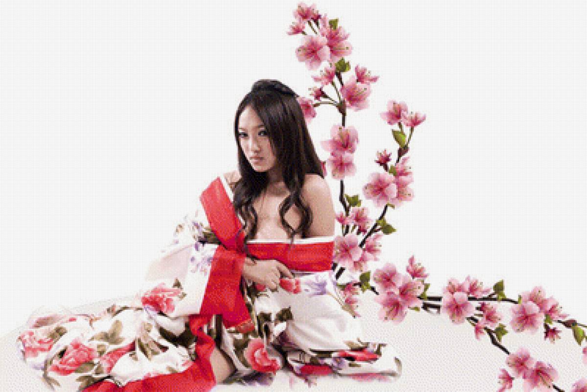 Девушка - девушка, гейша, азия - предпросмотр