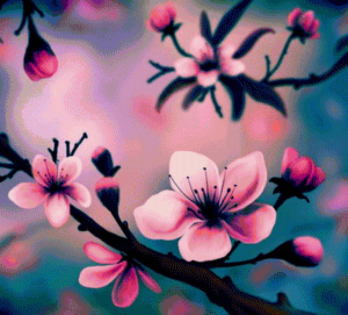 Ветка сакуры - цветы, сакура - предпросмотр