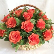 Схема вышивки «Розы в карзине»