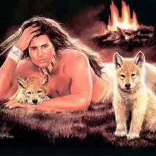 Схема вышивки «индейцы14»