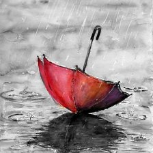 Схема вышивки «Красный зонтик»