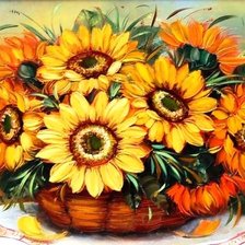 Схема вышивки «Подсолнухи»