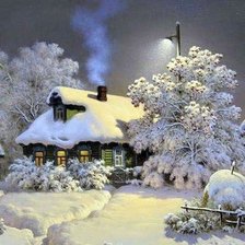 Схема вышивки «зима»