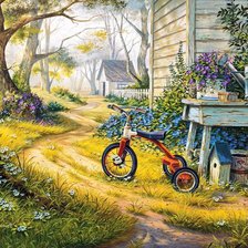 Схема вышивки «во дворе»