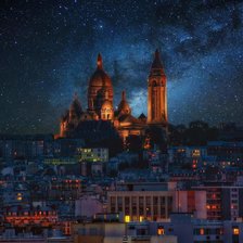 Схема вышивки «Ночной город»