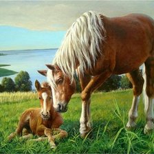 Схема вышивки «Мать и дитя»