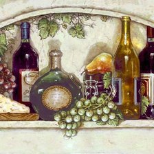 Схема вышивки «Полочка в винном погребе»