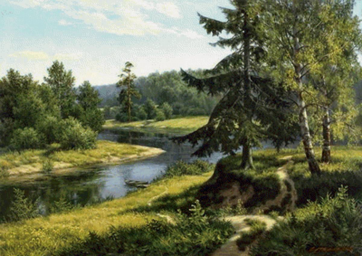 Природа - природа, живопись, картина - предпросмотр