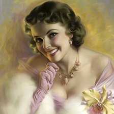 Схема вышивки «Девушка»