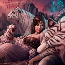 Схема вышивки «Тигры»