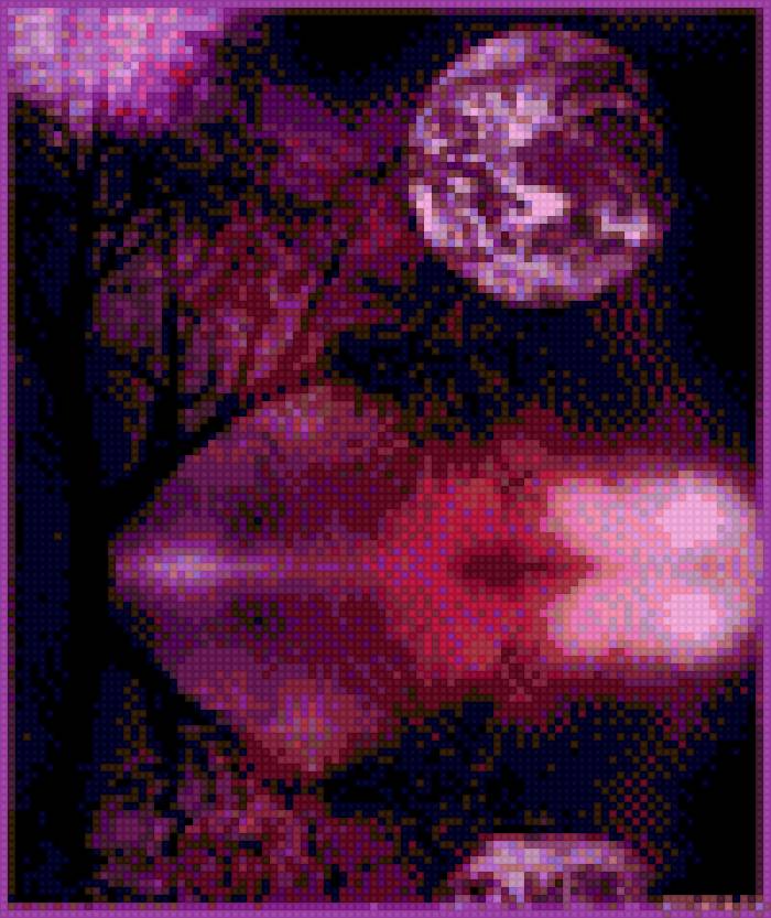 Луна - луна, сереневый сумрак - предпросмотр