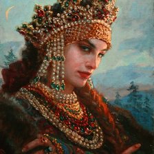 Схема вышивки «уральские сказы на 297 крестов»