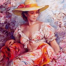 Схема вышивки «Девушка»