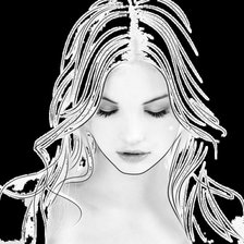 Схема вышивки «Девушка»