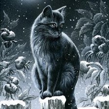 Схема вышивки «Лунный кот 2»