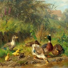 Схема вышивки «Уточки»