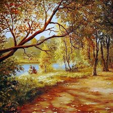 Схема вышивки «Осенний пейзаж»