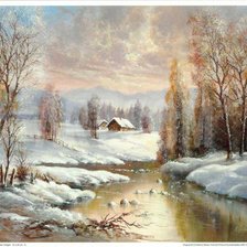 Схема вышивки «zimowy dzień»