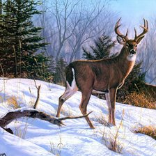 Схема вышивки «Олени»