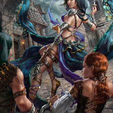 Схема вышивки «Девушка»