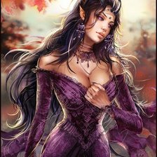 Схема вышивки «Девушка»