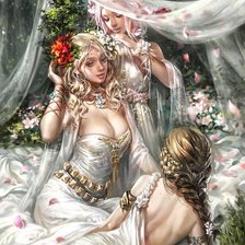 Схема вышивки «Девушки»