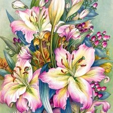 Схема вышивки «Лилии»