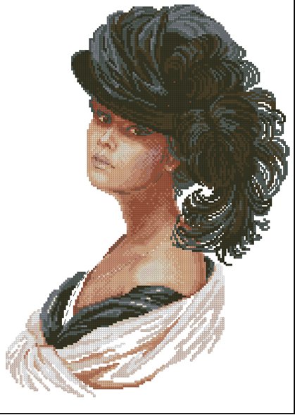 Бархатный вечер 3 - женщина, шляпа, взгляд - оригинал