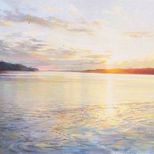 Схема вышивки «Закат на Волге»