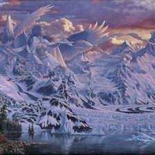 Схема вышивки «снежная женщина»