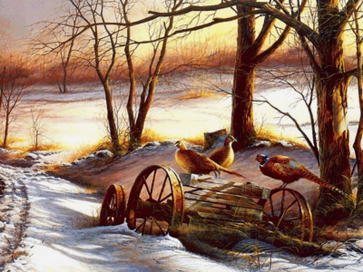 в зимнем лесу - пейзаж, зима, природа - предпросмотр