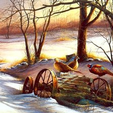 в зимнем лесу