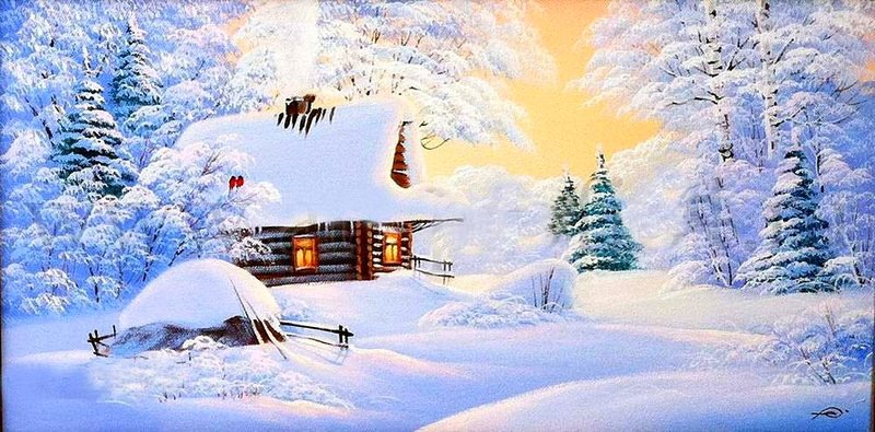 в зимнем лесу - природа, зима, пейзаж - оригинал