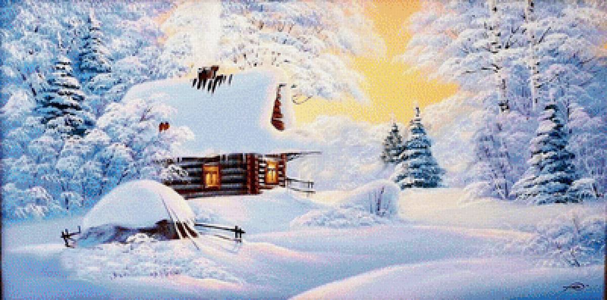 в зимнем лесу - природа, зима, пейзаж - предпросмотр