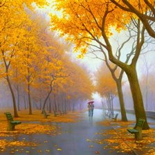 Схема вышивки «дождливая осень»