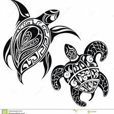 Схема вышивки «монохромные черепахи»