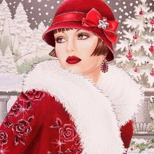 Схема вышивки «леди. арт-деко»