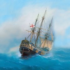 Схема вышивки «Корабль»