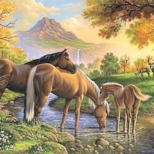 Схема вышивки «Водопой»