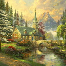 Схема вышивки «пейзаж»