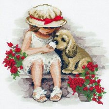 Схема вышивки «девочка»