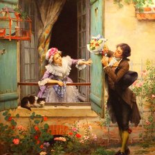 Схема вышивки «у окна»