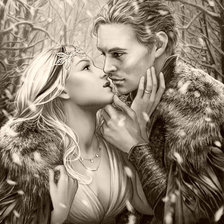 Схема вышивки «встреча»