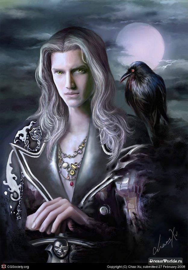 чародей - чародей, фентези, ворон, мужчина - оригинал