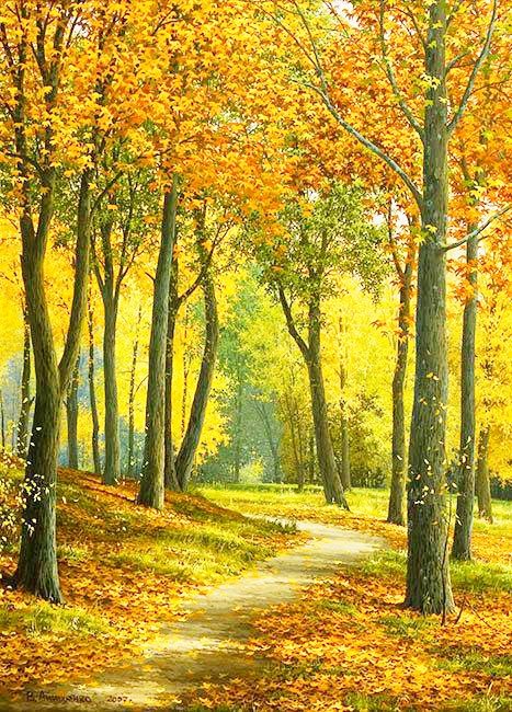 осенняя тропа - природа, осень, пейзаж - оригинал