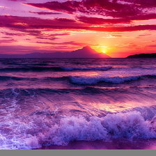 Схема вышивки «фиолетовый пейзаж»