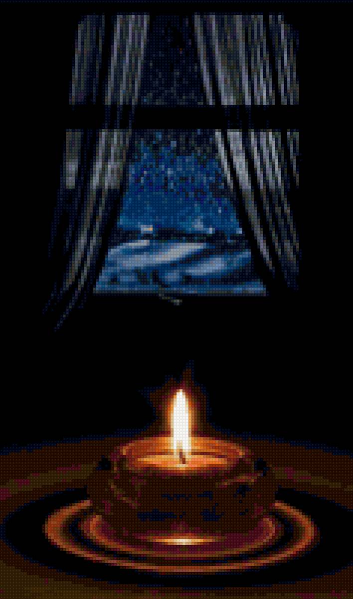 свеча - рождество, свеча, зима - предпросмотр