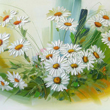 Схема вышивки «ромашки»