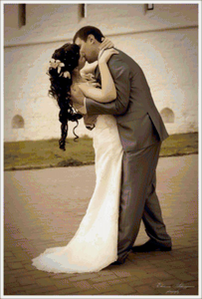 Момент - пара, поцелуй, свадьба - предпросмотр