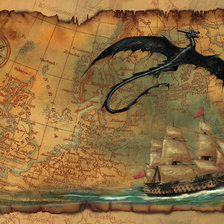 Схема вышивки «Драконья Карта»